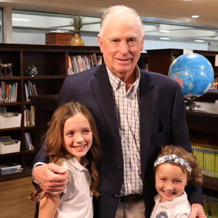 Former Vice President Dan Quayle with his granddaughters