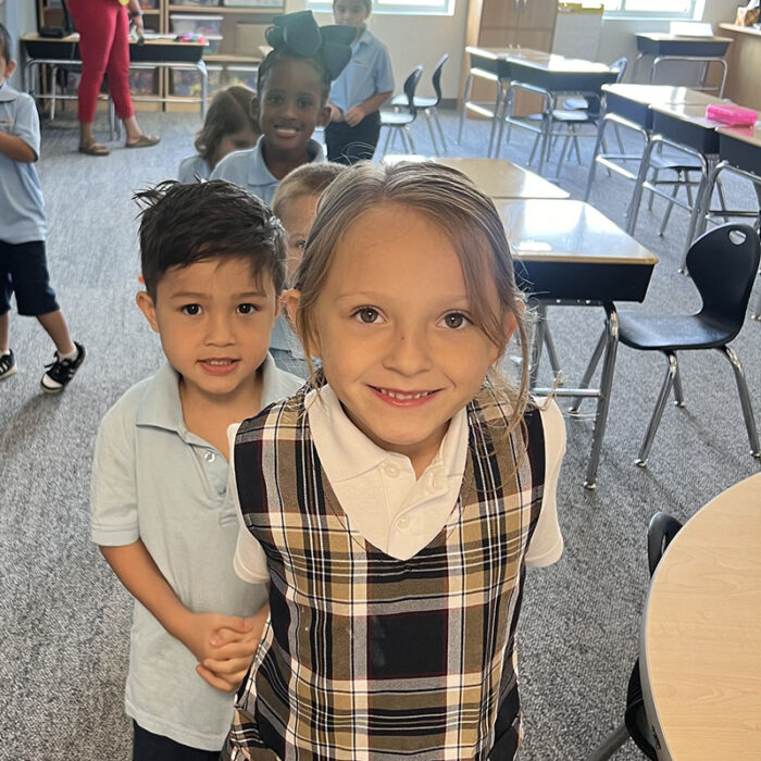 Two students at Harveston Kinder Readiness Program