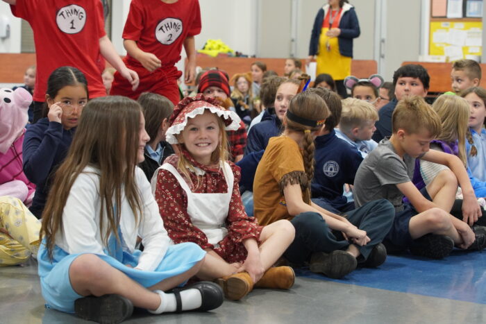 Group of students dressed as literary characters