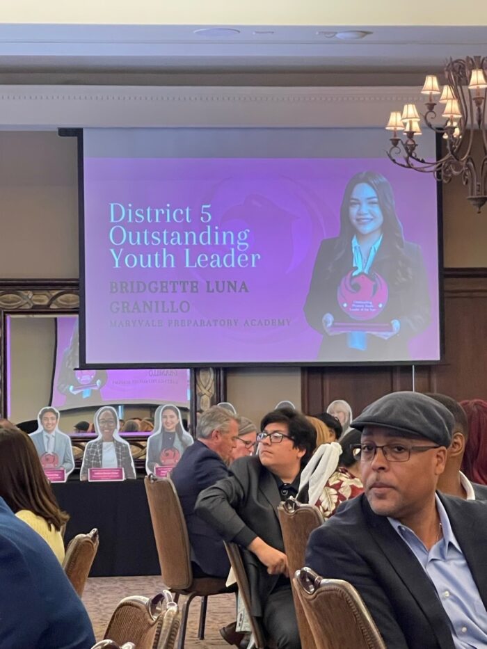Luncheon-with-screen-showing-District-5-Outstanding-Youth-Leader