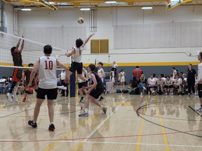 Cicero boys volleyball team on the court