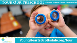 Boy with toy binoculars