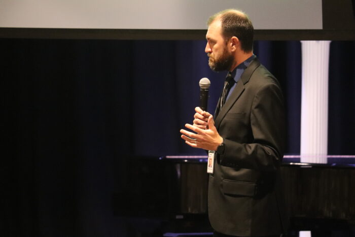 Brandon Crowe speaking at NFO