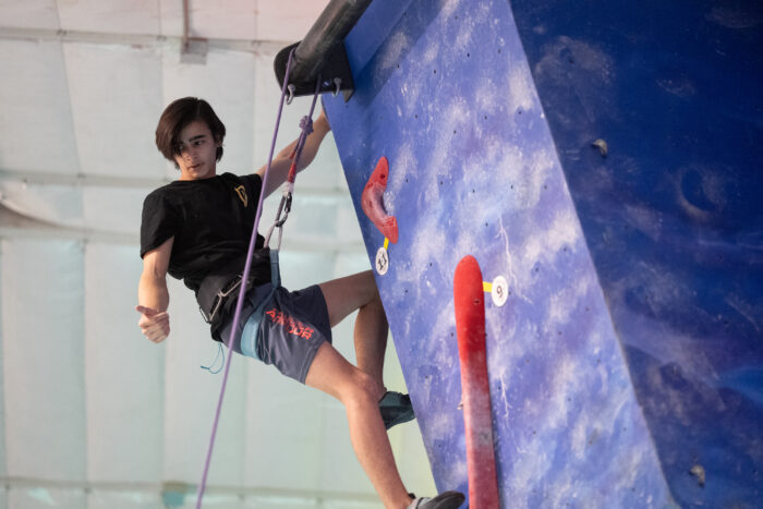 Jackson Day on climbing wall