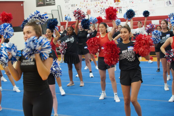Students at Cheer Clinic