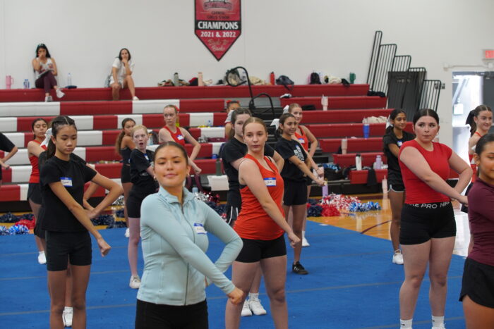 Students at Cheer Clinic