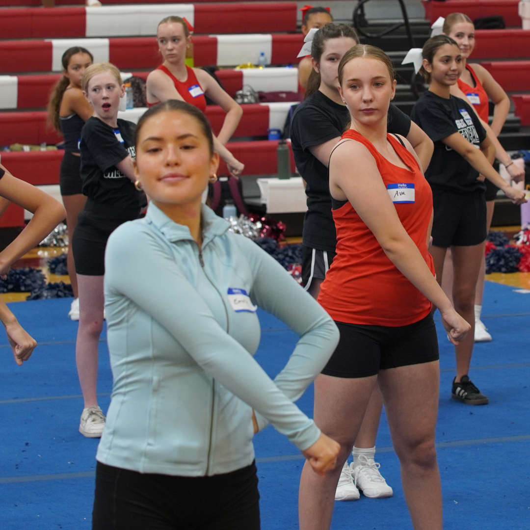 Students at Cheer Clinic