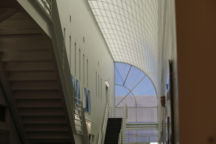 View of new skylight at Veritas Prep