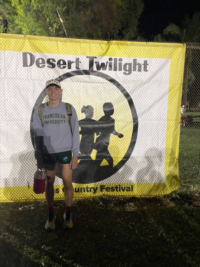 Arete Prep Junior John Bruns running at Desert Twilight
