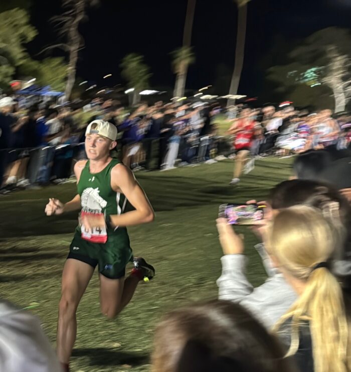 Arete Prep Junior John Bruns running at Desert Twilight