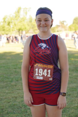 Aurora in her XC track uniform
