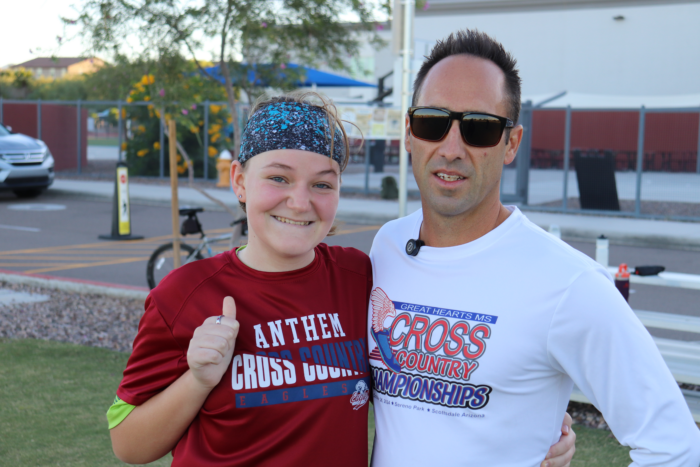 Aurora with her coach