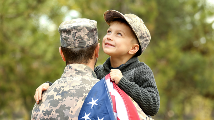 Child with military dad