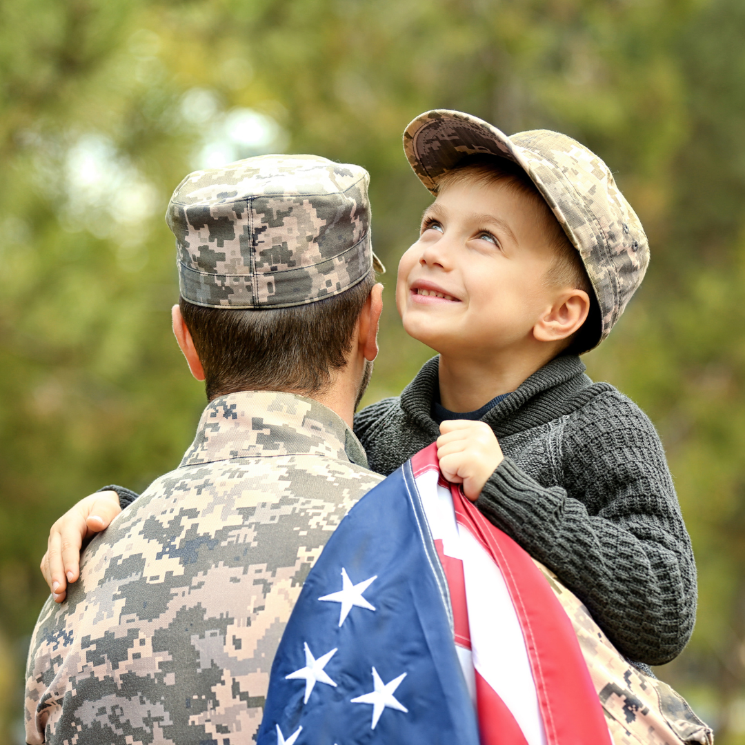 Child with military dad