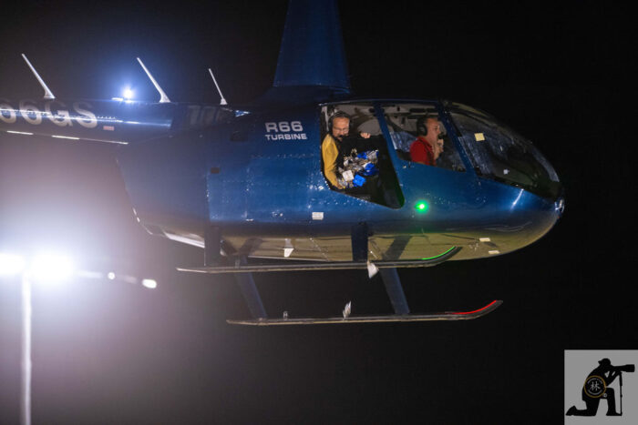 Helicopter at Homecoming Game