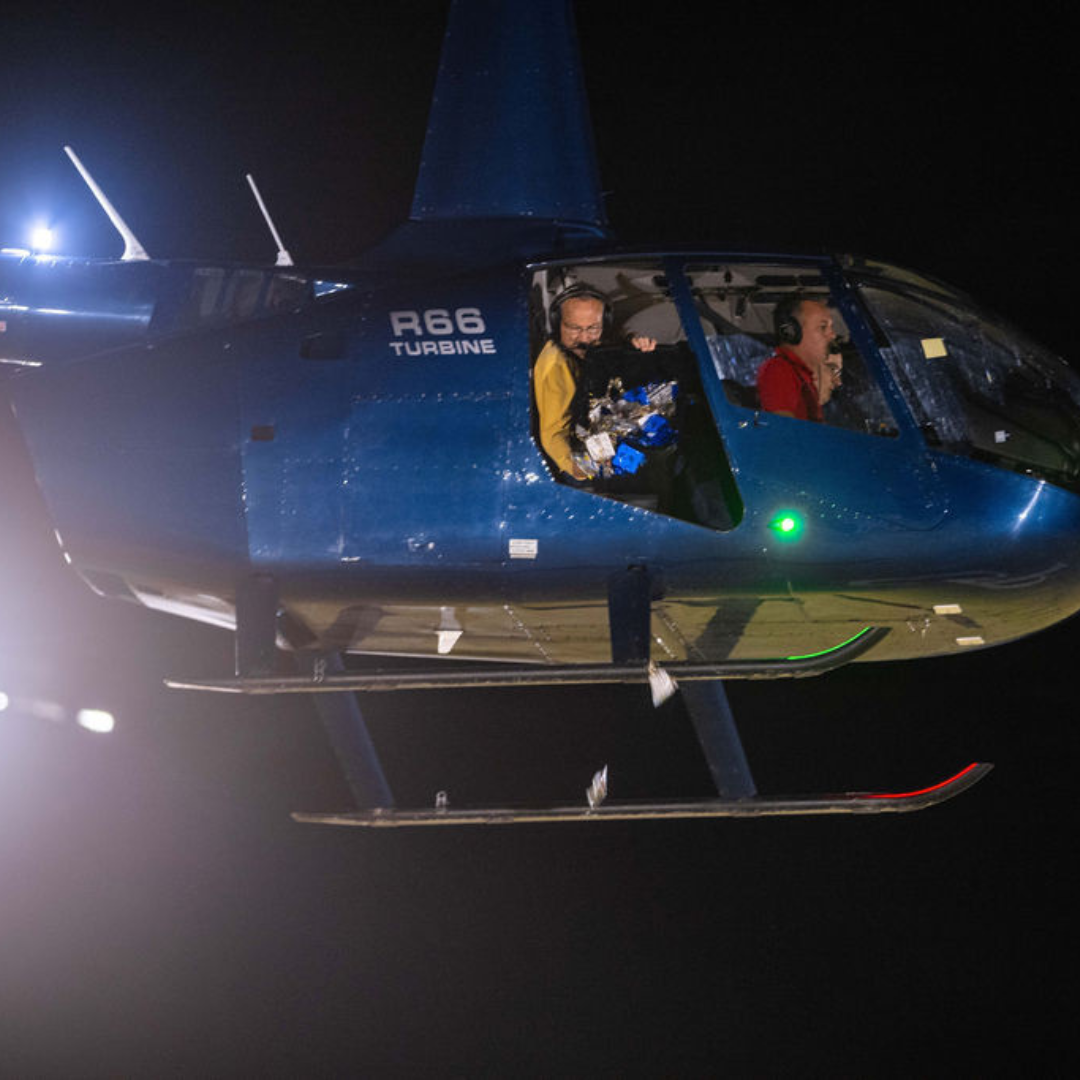Helicopter at Homecoming Game