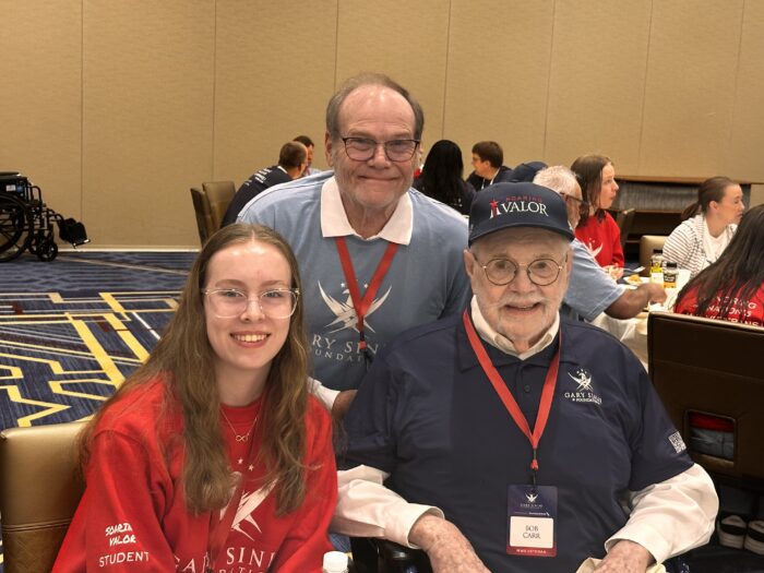 Anthem student with WWII Veterans