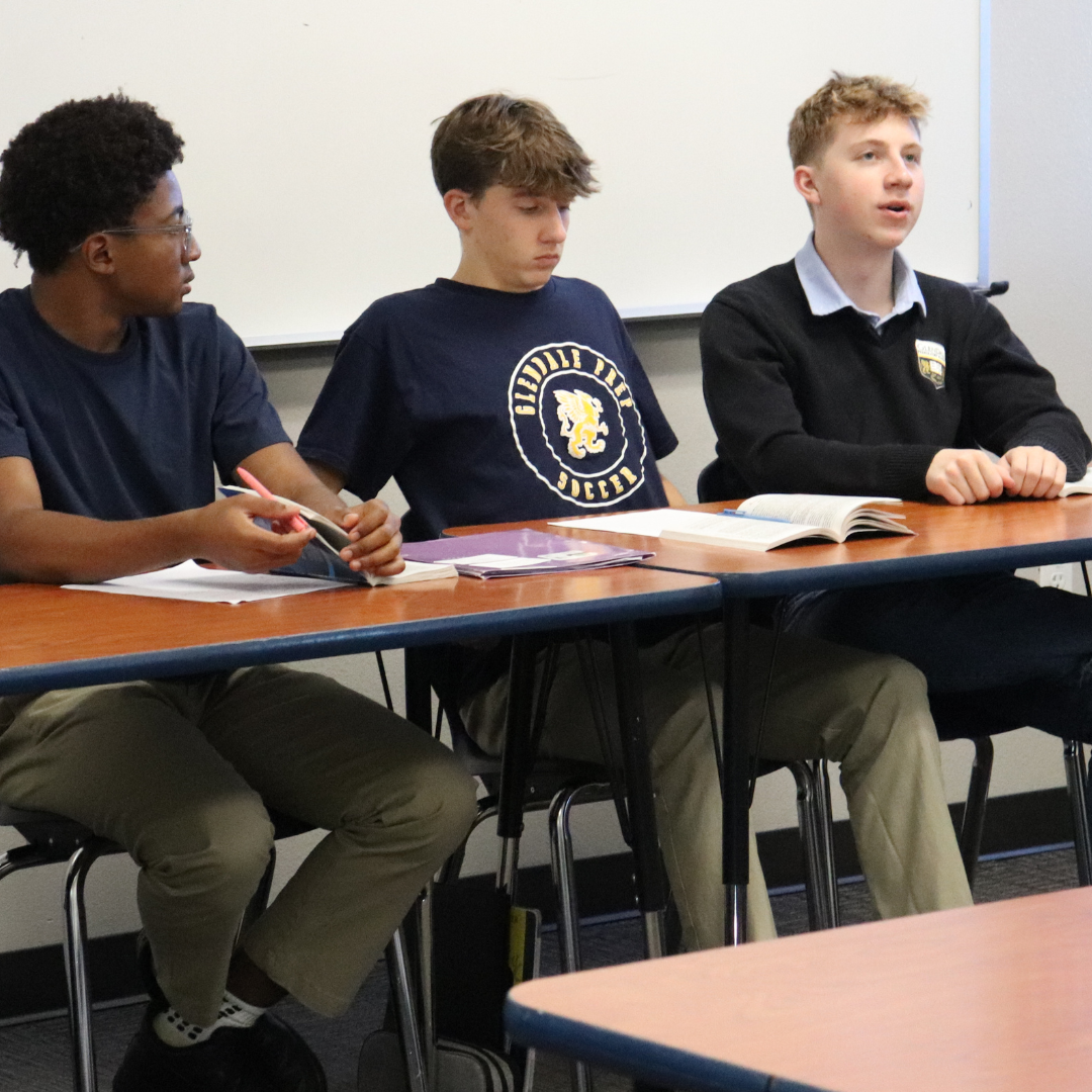 High school students in a seminar