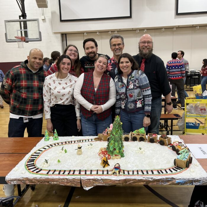 Team with Gingerbread Train