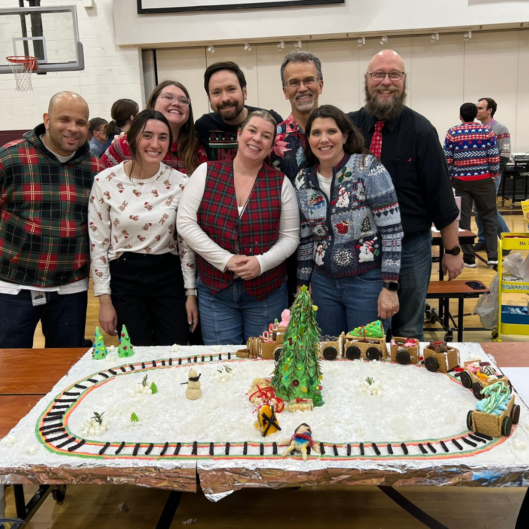 Team with Gingerbread Train
