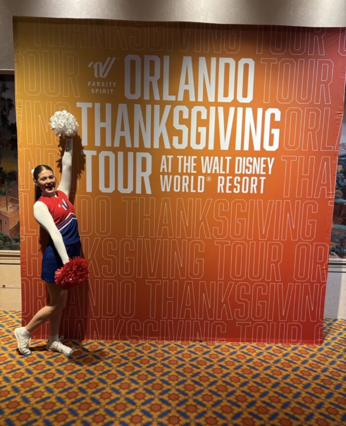 Cheerleader at Orlando Thanksgiving Tour