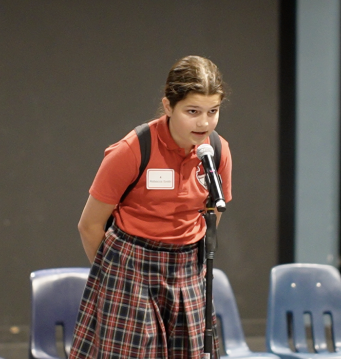 Student at Spelling Bee