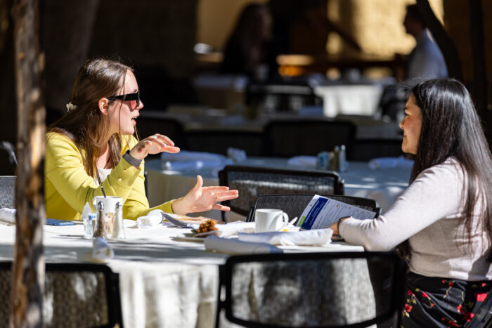 people walking around the national symposium for classical education