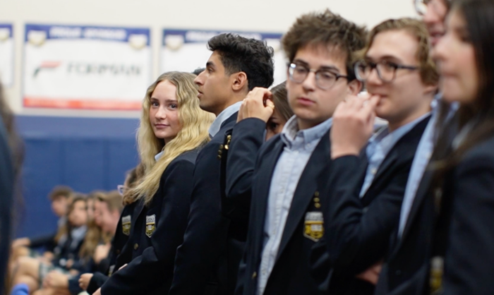 Students wearing blazers