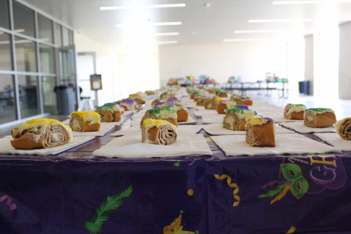 Tables full of Kings Cakes