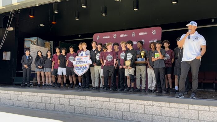 Trivium Prep Soccer Team at Assembly