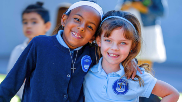 Two GHCA students in uniform