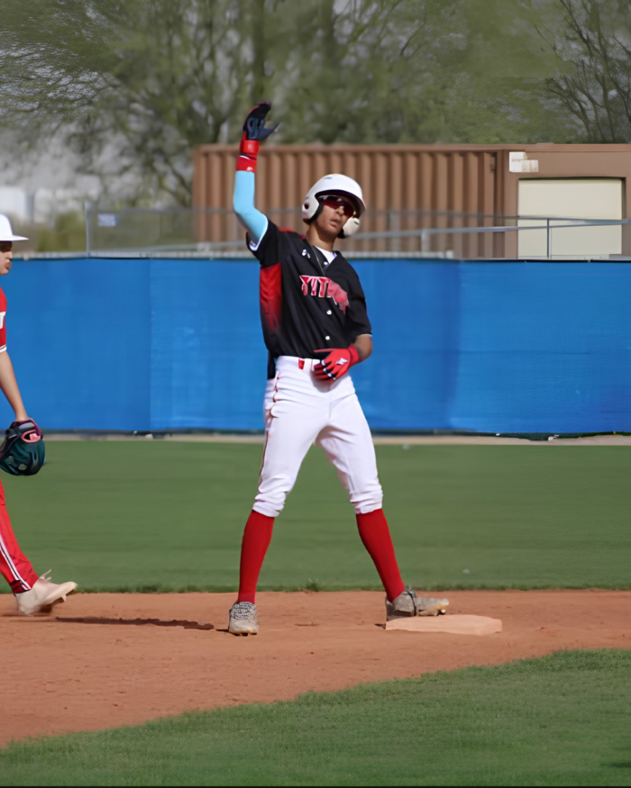 Athlete on a baseball field