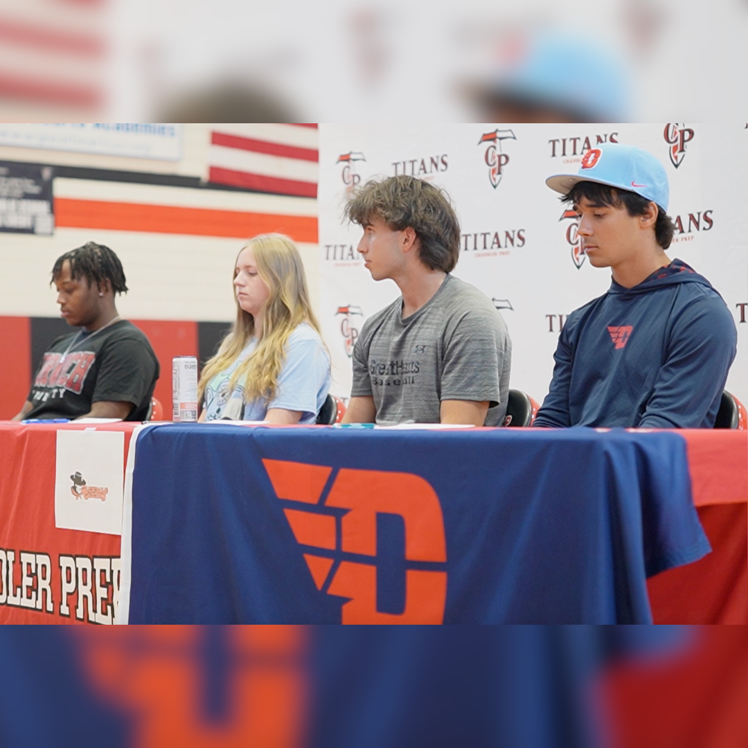 Four Chandler Prep students at signing Thumbnail