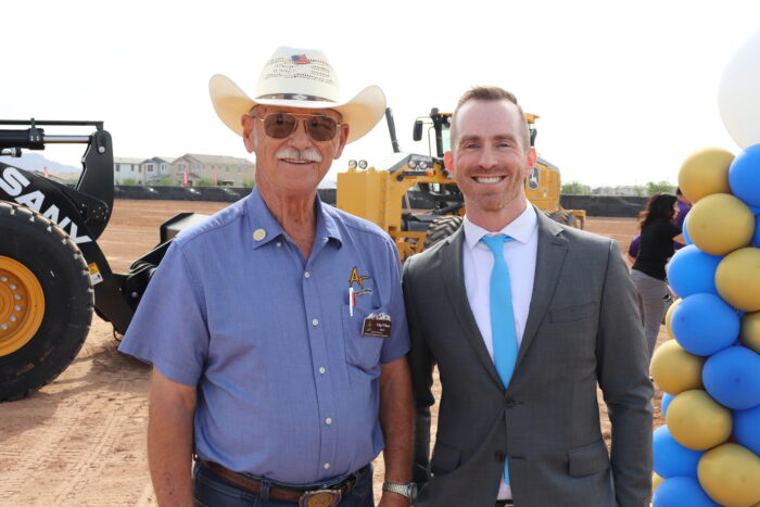 Apache Junction Mayor with Blossom Rock Headmaster
