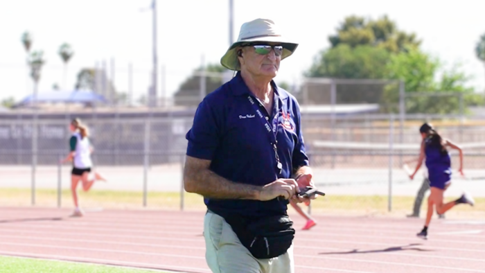 Dean Hebert on the track