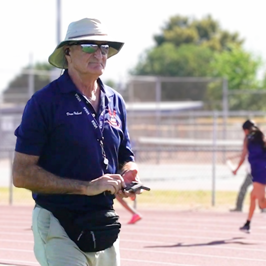 Dean Hebert on the track