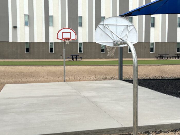 Outdoor basketball court