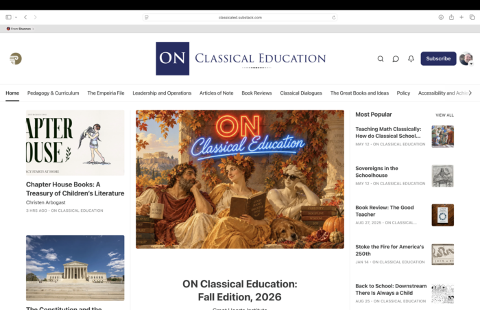 ON Classical Education Screenshot