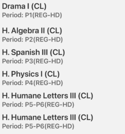 Schedule with CL