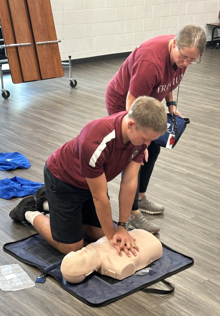 Student and Instructor with CPR mannequin