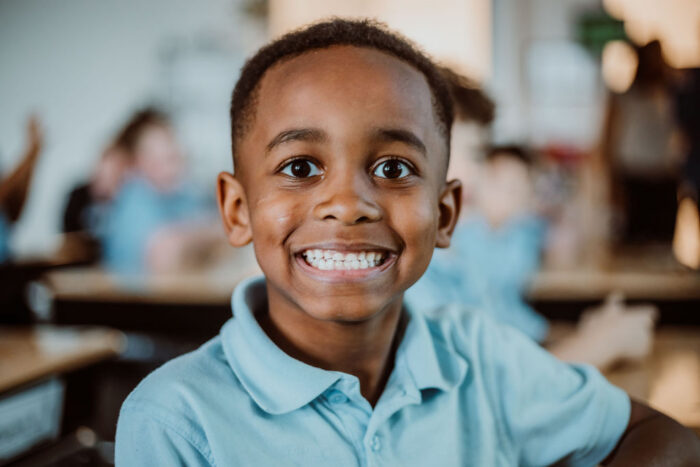 Boy smiling