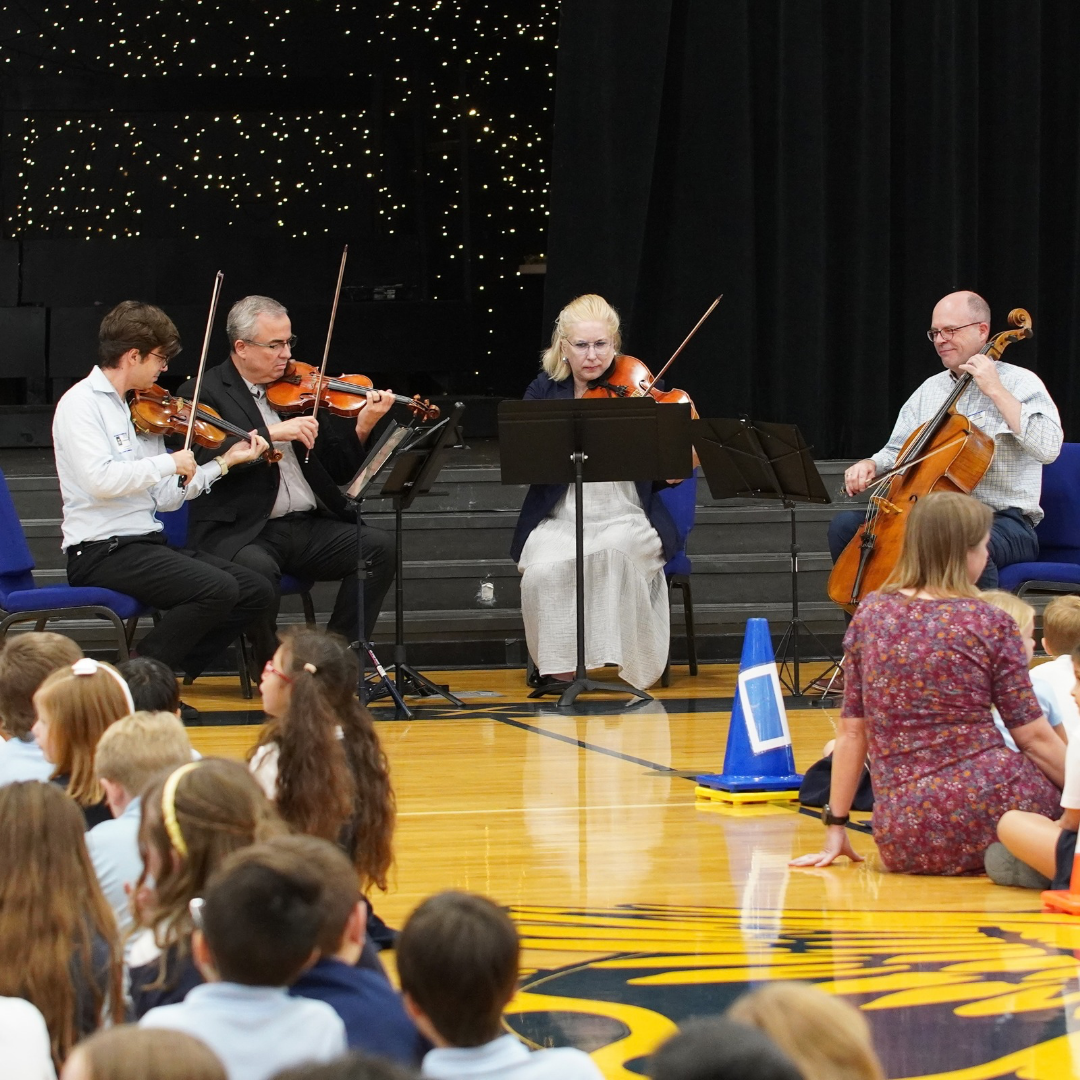 Katzin Chamber Musicians playing for students